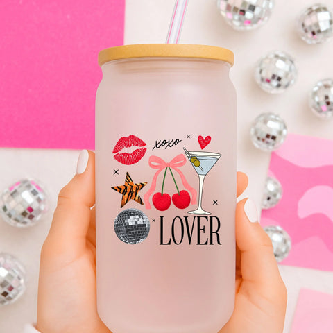 Lover | Frosted Glass Can