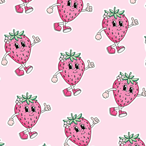 Strawberry - Waterproof Vinyl Sticker