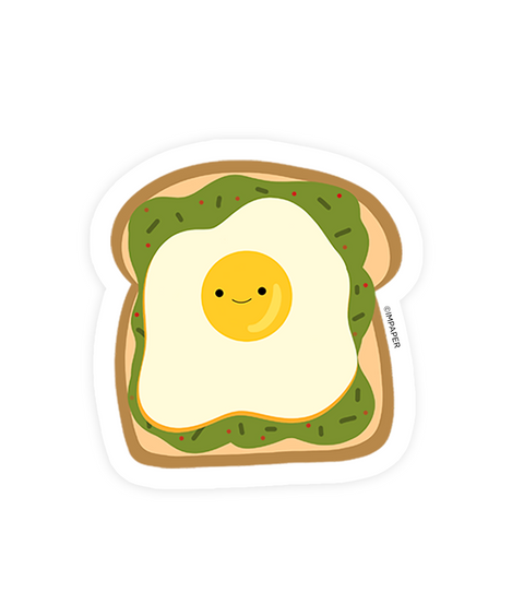Avocado Toast Waterproof Sticker