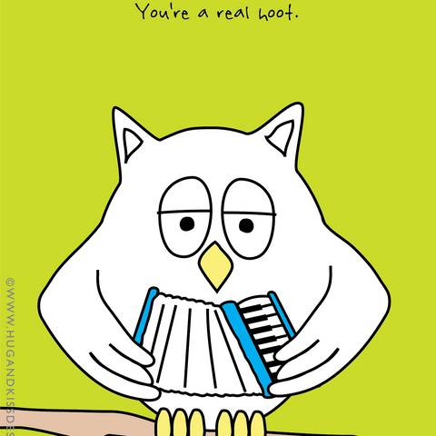 Natalie Likes Owls - Greeting Card