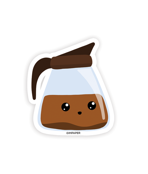 Coffee Pot Waterproof Sticker