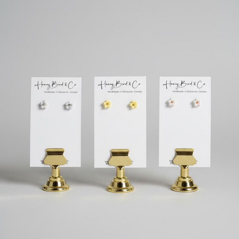 Handcrafted Earrings - Polymer Clay & Gold Plated Earrings - The Local Space