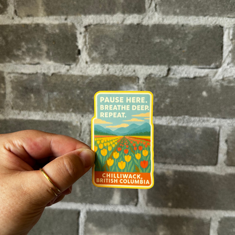 Chilliwack Tulip Fields - Waterproof Sticker