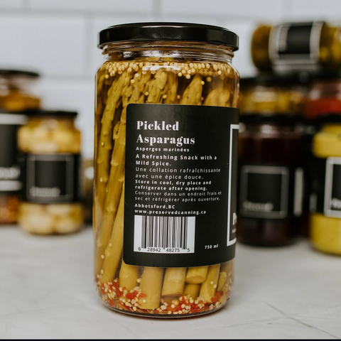 Preserved Canning Pickled Asparagus - Dill & Garlic Pickled Asparagus (750ml) - The Local Space