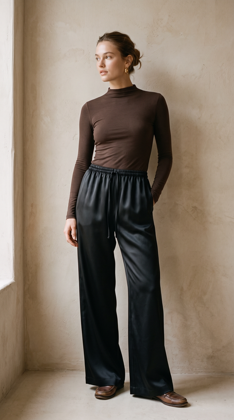 Lillian Satin Trouser Pant