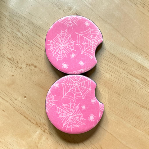 Spider Webs - Neoprene Car Coasters