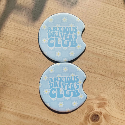 Anxious Drivers Club - Neoprene Car Coasters