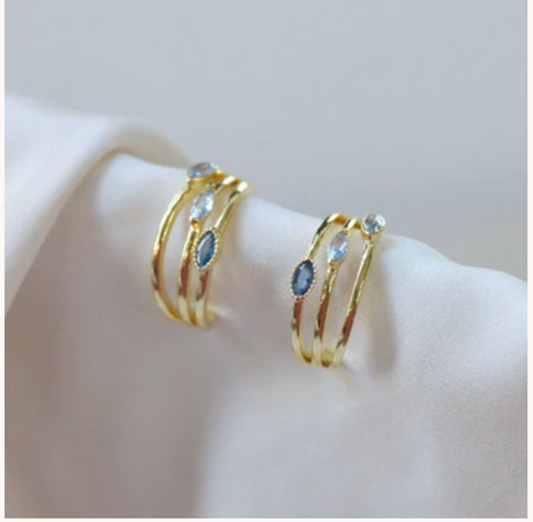 Trinity Drop Stud Earrings