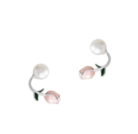 Rosy Whispers Stud Earrings - The Local Space
