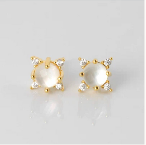 Moon Halo Stud Earrings - The Local Space