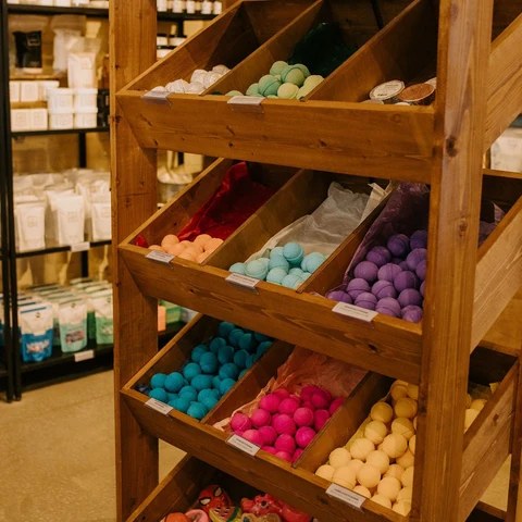 The bath bomb bar in store at The Local Space