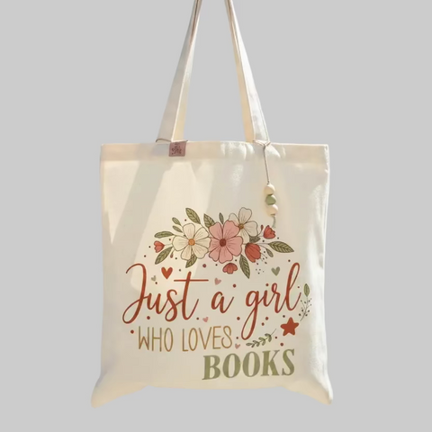 Just a Girl Who Loves Books Tote Bag