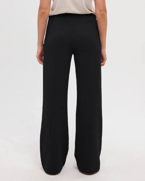 Bamone Wide Leg Sweatpant - Metorite Black