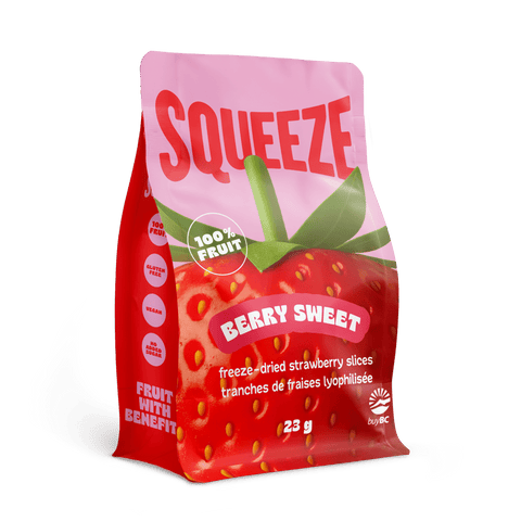 SQUEEZE Berry Sweet freeze dried strawberries crunchy fruit snack - The Local Space