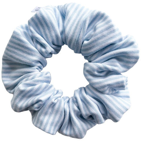 Blue & White Stripe Scrunchie
