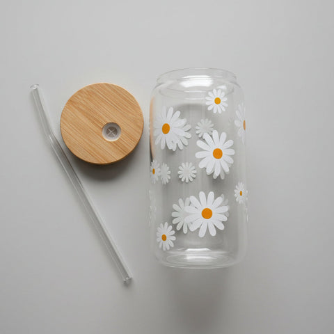 Daisies Glass Tumbler - The Local Space