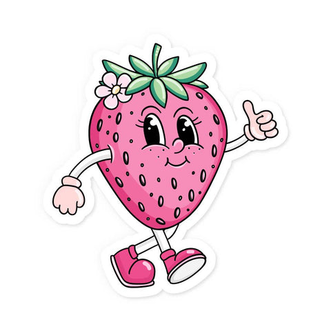 Strawberry - Waterproof Vinyl Sticker