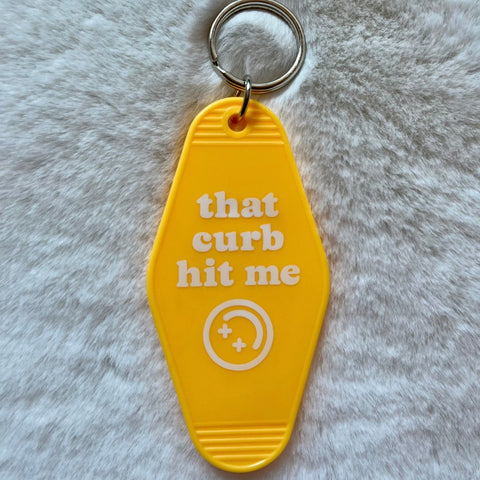 Elation Collective That Curb Hit Me Retro Motel Keychain - The Local Space
