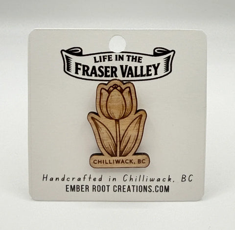 Chilliwack Tulip - Wooden Souvenir Pin