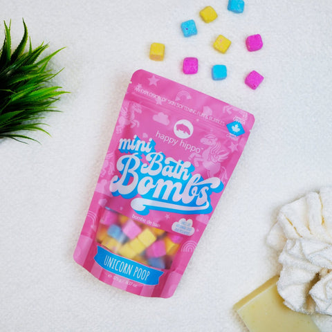 Happy Hippo Bath Unicorn Poop Mini Bubble Bombs - The Local Space