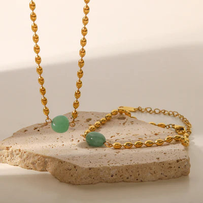 Bead Me Up Necklace - Gold Plated