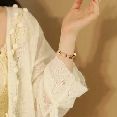 Cherry on Top Bracelet - Gold Plated