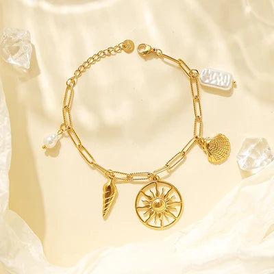 Golden Keepsakes Charm Bracelet - Gold Plated