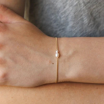 Pearl Pause Bracelet - Gold Plated
