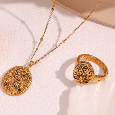 Zodiac Glow Necklace - Gold Plated