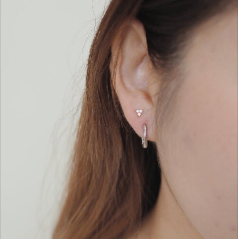 For The Seconds Jynn Hoops rectangular gold silver hoop earrings - The Local Space
