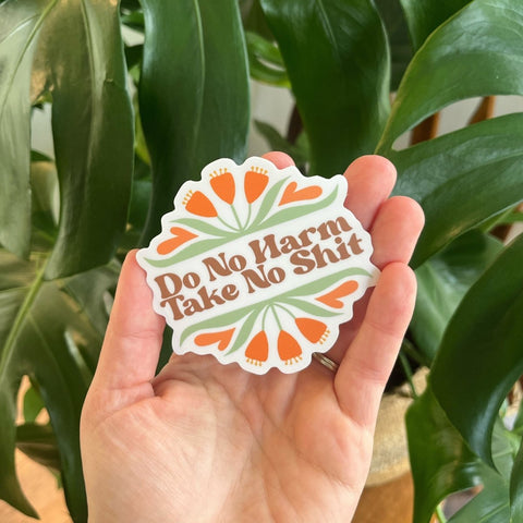 Kourtni Gunn Art Do No Harm Take No Shit sticker vinyl sticker - The Local Space