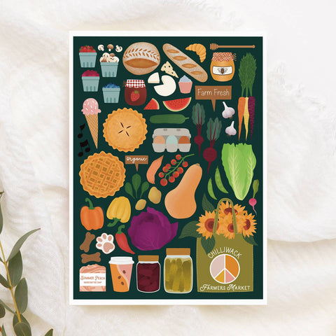 Kourtni Gunn Art Farmers Market Greeting Card - The Local Space