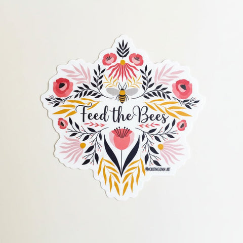 Kourtni Gunn Art Feed the Bees Sticker - The Local Space
