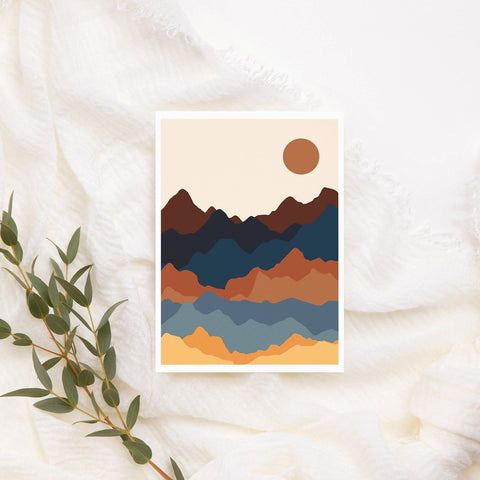 Rainbow Mountains Greeting Card
