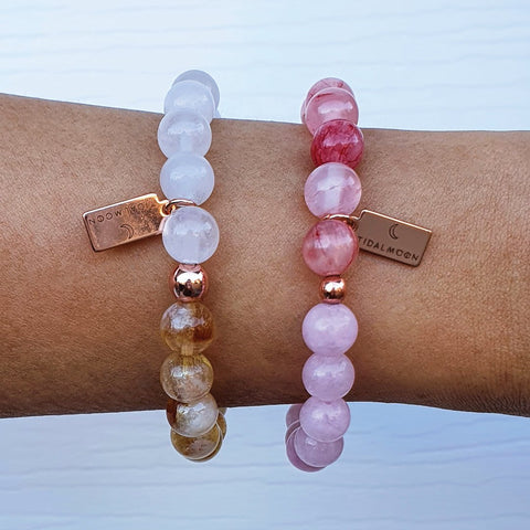 Kunzite + Cherry Quartz | Bracelet - The Local Space