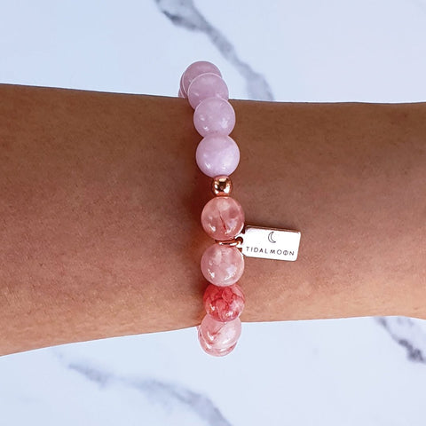 Kunzite + Cherry Quartz | Bracelet - The Local Space