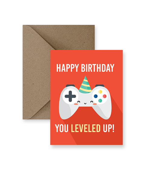 Leveled Up Birthday - Greeting Card