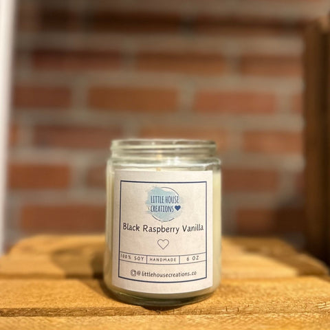Little House Creations black raspberry vanilla soy candle 6oz - The Local Space