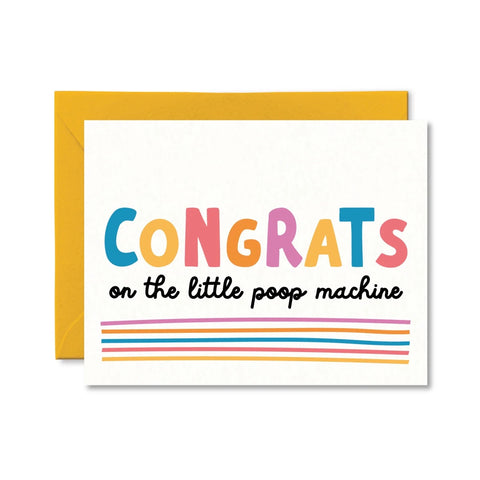 Pretty By Her Little Poop Machine greeting card baby card - The Local Space