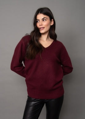Ghazala Long Sleeve Pullover - Maroon