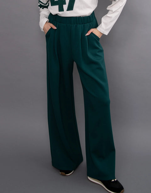 Pascal Soft Knit Pants - Dark Green