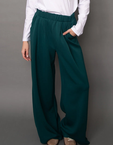 Pascal Soft Knit Pants - Dark Green