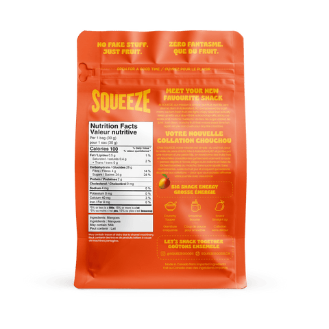 SQUEEZE Sunset Mango freeze dried mango crunchy fruit snack - The Local Space