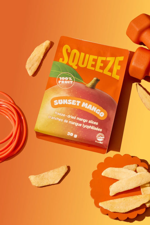 SQUEEZE Sunset Mango freeze dried mango crunchy fruit snack - The Local Space