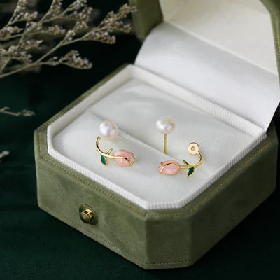 Rosy Whispers Stud Earrings - The Local Space