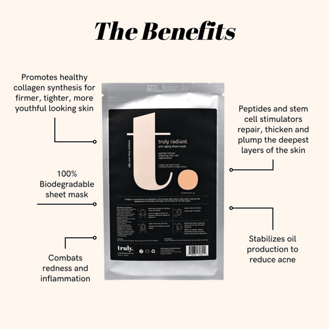 Truly Radiant Anti - Aging Sheet Mask - The Local Space