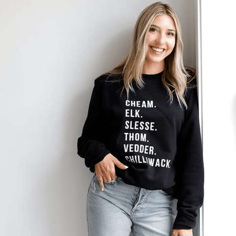 West Coast Wild Child Chilliwack Mountain Range Crewneck Sweatshirt - The Local Space