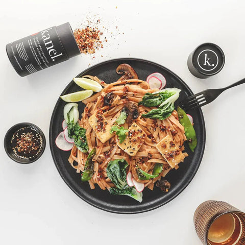 Pan-Fried Chili Noodles Using Kanel's Spicy Chili Crunch - The Local Space
