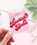 Just A Cute Bookish Babe | Sticker - The Local Space