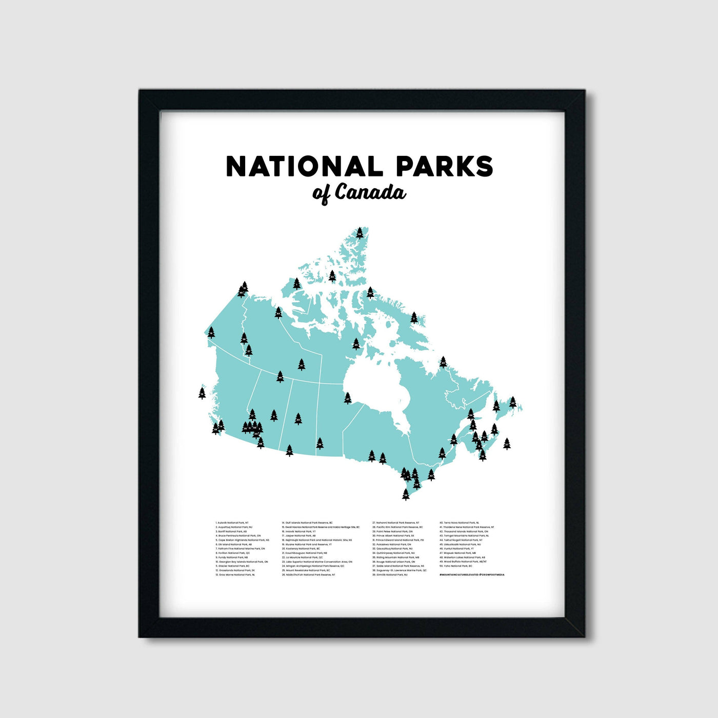 Wildly Supply Co. | National Parks of Canada Print, The Local Space, Local Canadian Brands